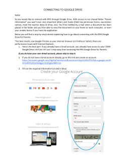 CO NNECTING G TO GOOG GLE DRIVE