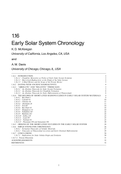 1.16 Early Solar System Chronology
