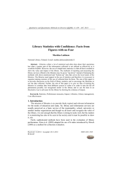 Library Statistics with Confidence: Facts from