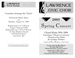 Concert Program - Lawrence Civic Choir