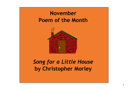 Song for a Little House by Christopher Morley