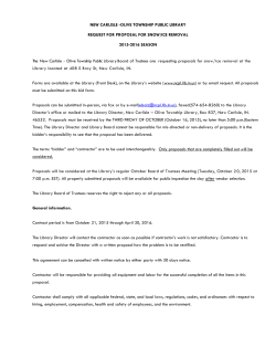NEW CARLISLE -OLIVE TOWNSHIP PUBLIC LIBRARY REQUEST