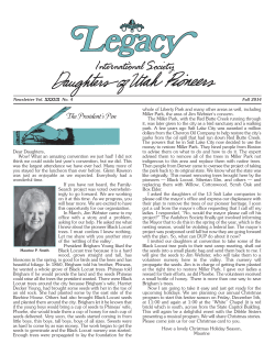 he resident`s en - Daughters of Utah Pioneers