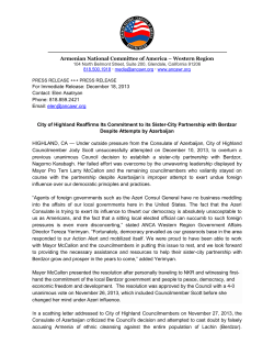 Armenian National Committee of America &ndash; Western Region For