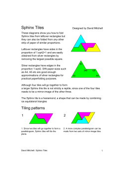 Sphinx Tiles - Origami Heaven
