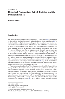 Historical Perspective: British Policing and the Democratic Ideal
