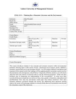 ENGL 2111-Thinking like a mountain