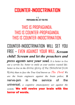 counter-indoctrination - Culture on the Offensive