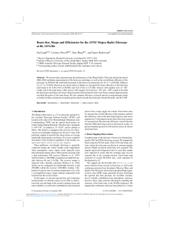 Beam Size, Shape and Efficiencies for the ATNF Mopra Radio