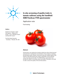 In situ screening of quality traits in tomato cultivars using the