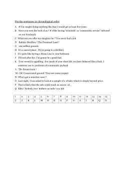 Put the sentences in chronological order