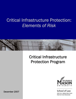 Critical Infrastructure Protection: Elements of Risk
