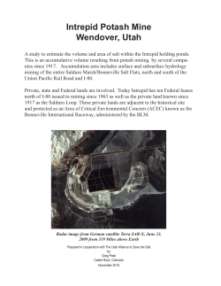 study of the potential salt in ponds 4n, 4s and 5 by