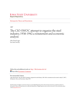 The CIO-SWOC attempt to organize the steel industry, 1936