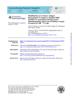T Cells + Fraction of CD8 Larger Immunogenicity and Cross