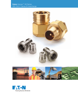 Eaton Hansen&trade; HK Series ISO 7241/1 Series B Interchange