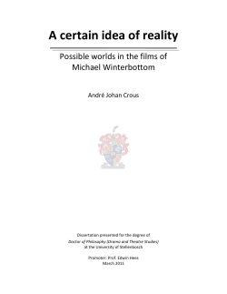 A certain idea of reality
