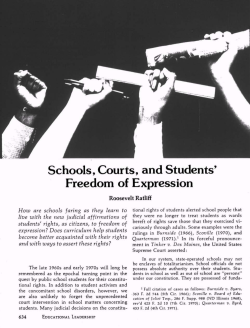 Schools, Courts, and Students` Freedom of Expression