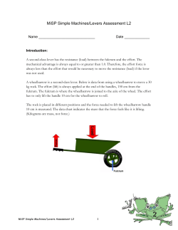 MiSP Simple Machines/Levers Assessment L2