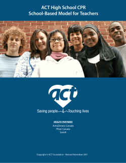 ACT High School CPR School-Based Model for