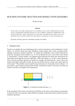 BUILDING DYNAMIC FRACTION BAR MODELS WITH GEOGEBRA