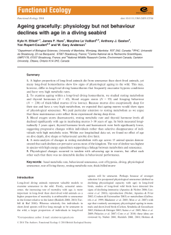 physiology but not behaviour declines with age in a diving seabird