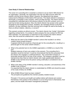 AHIMA Ethics Case Study External Relationships