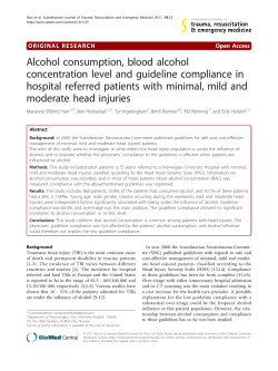 Alcohol consumption, blood alcohol concentration level and