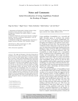Initial diversification of living amphibians predated