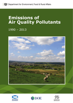 Emissions of Air Quality Pollutants - National Atmospheric Emissions
