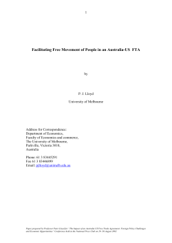 Facilitating Free Movement of People in an Australia