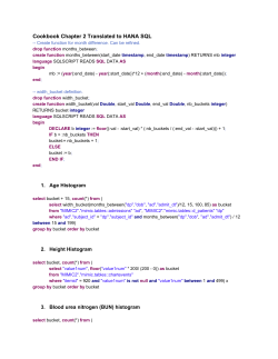 Cookbook Chapter 2 Translated to HANA SQL