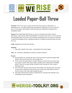 Loaded Paper-Ball Throw