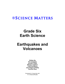 Grade Six Earth Science Earthquakes and Volcanoes