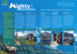 memorable mountain ranges of Europe