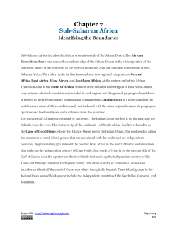 Chapter 7 Sub-Saharan Africa
