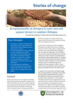 Bringing benefits of chickpea to more men and women farmers in
