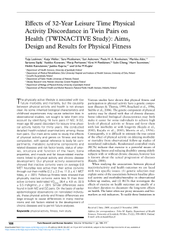 Effects of 32-Year Leisure Time Physical Activity Discordance in