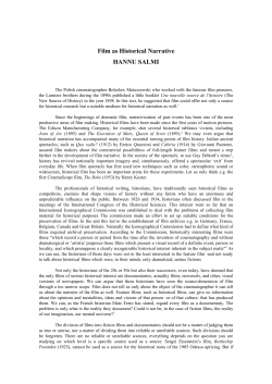 Film as Historical Narrative HANNU SALMI - E