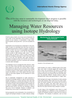 Managing Water Resources using Isotope Hydrology