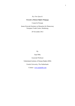 Towards a Human Rights Pedagogy