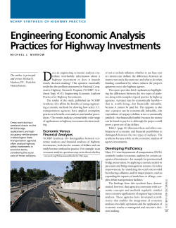 Engineering Economic Analysis Practices for Highway Investments
