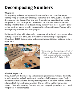 Decomposing Numbers final