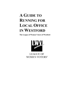 a guide to running for local office in westford