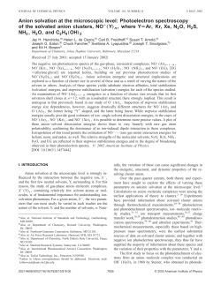 Anion solvation at the microscopic level: Photoelectron spectroscopy
