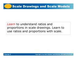 Scale Drawings and Scale Models