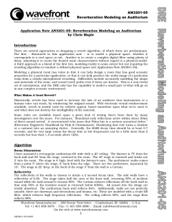 AN3201-05 Reverberation modeling an auditorium