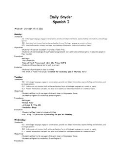 Emily Snyder Spanish I