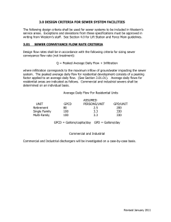 3.0 DESIGN CRITERIA FOR SEWER SYSTEM FACILITIES The