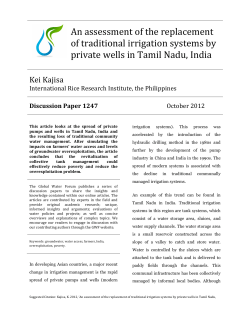 An assessment of the replacement of traditional irrigation systems